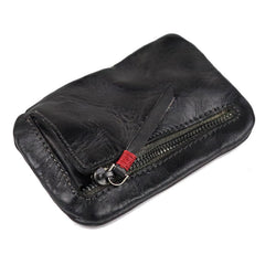 Vintage Leather Men's Zipper Small Wallet Coin Wallet Coin Holder for Men - iwalletsmen