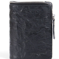 Handmade Leather Mens Cool Long Leather Wallet Trifold Clutch Wallet for Men