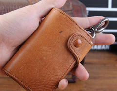 Genuine Leather Mens Cool Key Wallet Car Key Change Coin Card Holder Car Key Case for Men