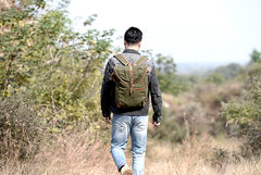 Canvas Mens Cool Backpack Bag Sling Bag Large Travel Bag Hiking Bag for Men