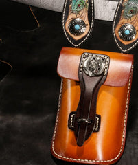 Leather Belt Pouch Mens Small Cases Waist Bag Hip Pack Belt Bag Fanny Pack Bumbag for Men