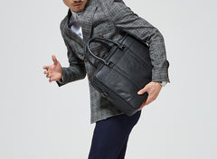 Handmade Leather Mens Cool Messenger Bag Work Bag Business Bag Briefcase Bag for men