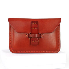 Handmade Leather Mens Card Wallets Front Pocket Wallet Small Change Wallets for Men - iwalletsmen
