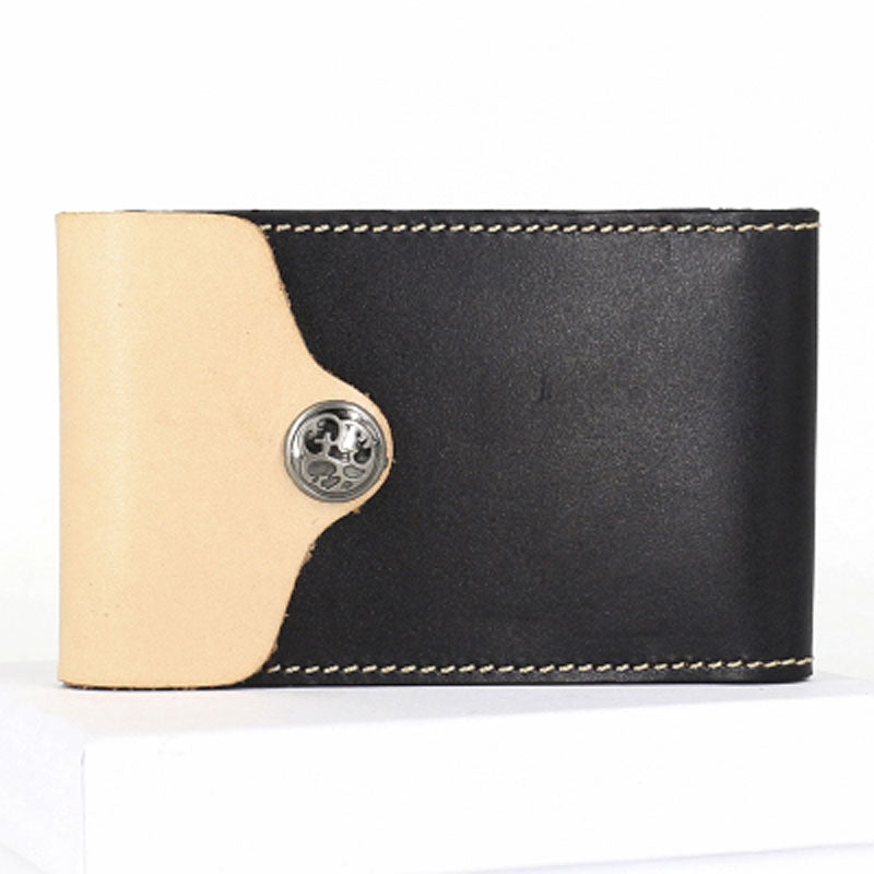 Unique Leather Mens Card Wallet Front Pocket Wallets Small Change Wallet for Men - iwalletsmen