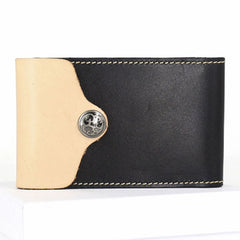 Unique Leather Mens Card Wallet Front Pocket Wallets Small Change Wallet for Men - iwalletsmen