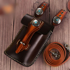 Leather Belt Pouch Mens Small Cases Waist Bag Hip Pack Belt Bag Fanny Pack Bumbag for Men - iwalletsmen