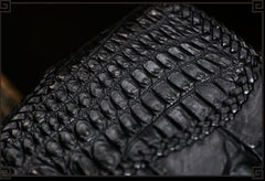 Handmade Leather Small Tooled Mens billfold Wallet Cool Chain Wallet Biker Wallet for Men