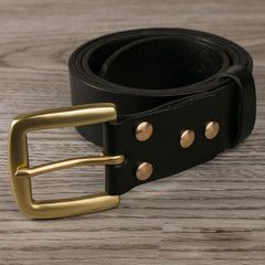 Handmade Genuine Custom Leather Mens Leather Men Black Belt for Men