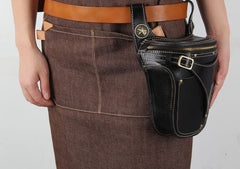 Leather Belt Pouch Mens Small Cases Waist Bag Hip Pack Belt Bag Fanny Pack Bumbag for Men