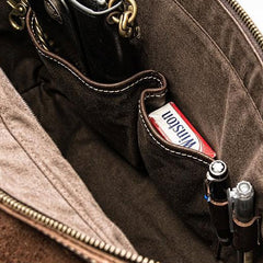Genuine Leather Mens Messenger Bag Briefcase Laptop Bag Bike Bag Cycling Bag for men