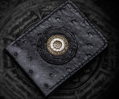 Handmade Leather License Wallet Tooled Mens billfold Wallet Cool Leather Wallet Slim Wallet for Men