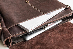 Genuine Leather Mens Messenger Bag Briefcase Laptop Bag Bike Bag Cycling Bag for men - iwalletsmen