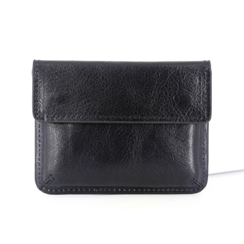 Leather Mens Card Wallet Slim Front Pocket Wallet Small Change Wallets for Men - iwalletsmen