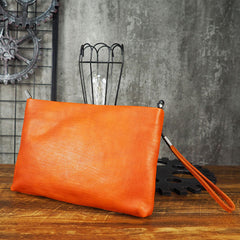 Cool Leather Mens Soft Leather Zipper Clutch Bag Wristlet Purse for Men - iwalletsmen