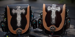 Leather Belt Pouch Mens Small Cases Waist Bag Hip Pack Belt Bag Fanny Pack Bumbag for Men