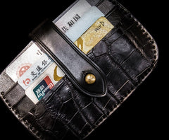 Handmade Leather Mens Cool billfold Wallet Card Holder Small Card Slim Wallets for Men