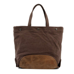 Mens Waxed Canvas Tote Purse Handbags Canvas Shoulder Bag for Men - iwalletsmen