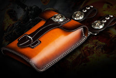 Handmade Biker Leather Belt Pouch Mens Cases Waist Bag Hip Pack Belt Bag Fanny Pack Bumbag for Men