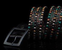 Handmade Genuine Leather Mens Belt Custom Cool Leather Men Black Belt for Men