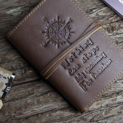 Handmade Leather Mens Cool billfold Wallet Passport Card Holder Small Card Slim Wallets for Men