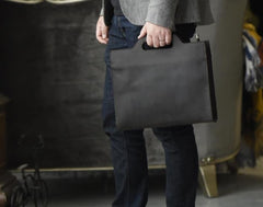 Genuine Leather Mens Cool Clutch Wristlet Bag Briefcase Work Bag Business Bag for men