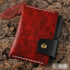 Handmade Leather Mens Cool Slim Leather Wallet Men Small Wallets Card Holders for Men - iwalletsmen