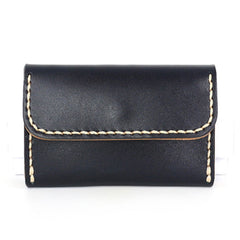 Leather Mens Card Wallet Front Pocket Wallets Small Slim Wallets Change Wallet for Men - iwalletsmen