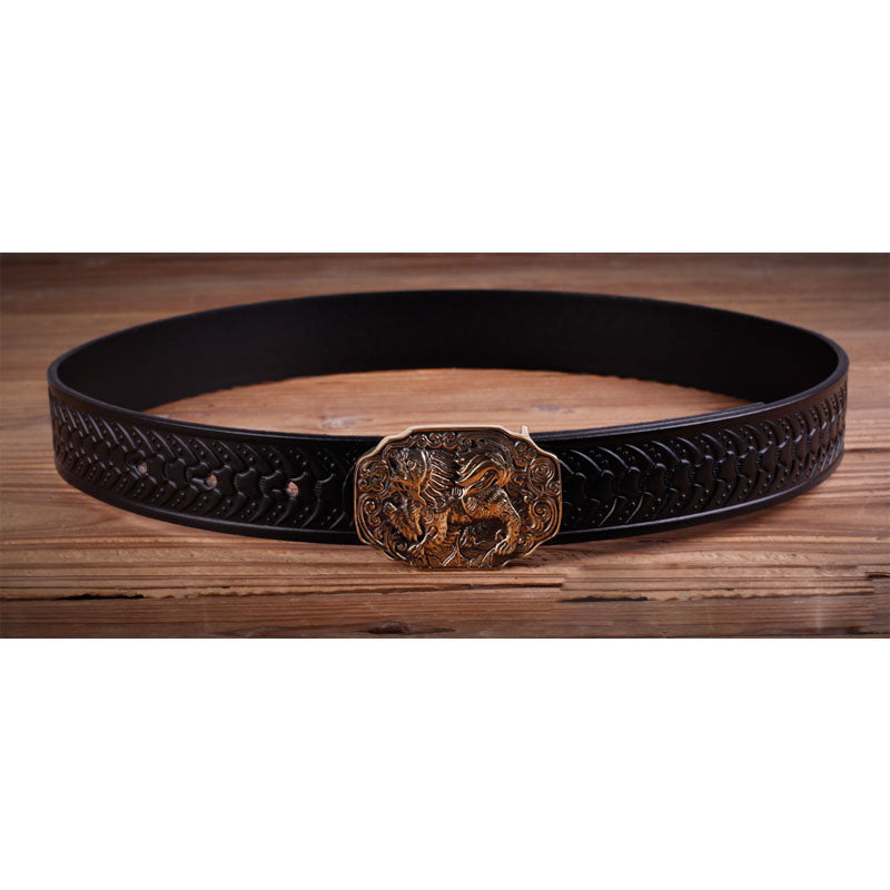 Handmade Genuine Custom Leather Mens Leather Men Brown Black Belt for Men