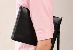 Handmade Genuine Leather Clutch Zip Long Wallet Purse Bag For Mens - iwalletsmen