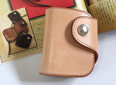 Handmade Leather Biker Wallet Mens Cool billfold Chain Wallet Trucker Wallet with Chain