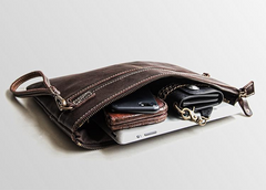 Handmade Leather Mens Cool Long Leather ipad bag Bifold Clutch Wallet for Men - iwalletsmen