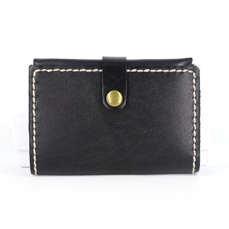 Leather Mens Small Card Wallets Front Pocket Wallet Cool Change Wallet for Men - iwalletsmen