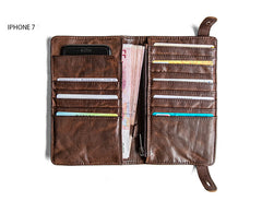 Genuine Leather Mens Cool billfold Leather Wallet Men Cards Wallets Bifold for Men
