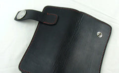 Handmade Leather Biker Wallet Mens Cool Chain Wallet Trucker Wallet with Chain