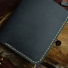 Handmade Leather Mens Cool Slim Leather Wallet Men billfold Wallets Bifold for Men