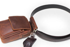 HANDMADE LEATHER MENS WAIST BAG HIP PACK BELT BAG FANNY PACK BUMBAG FOR MEN - iwalletsmen