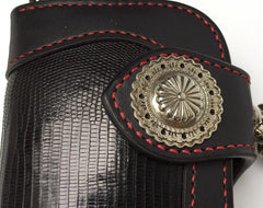 Handmade Leather Biker Wallet Mens Cool Chain Wallet Trucker Wallet with Chain
