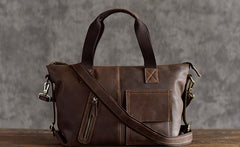 Genuine Leather Mens Cool Messenger Bag Handbag Briefcase Work Bag Business Bag for men