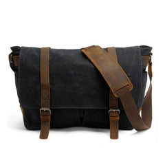 Waxed Canvas Mens Camera Shoulder Bag Canvas Messenger Bag Canvas Camera Side Bag for Men - iwalletsmen
