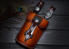 Leather Belt Pouch Mens Small Cases Waist Bag Hip Pack Belt Bag Fanny Pack Bumbag for Men