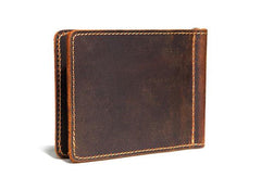 Handmade Genuine Leather Wallet billfold Leather Wallet Slim Bifold Wallet Bag For Mens - iwalletsmen
