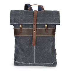Waxed Canvas Mens Cool Backpacks Canvas Travel Backpack Canvas School Backpack for Men - iwalletsmen
