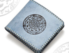 Handmade Leather Tooled Mens billfold Wallet Cool Leather Wallet Slim Wallet for Men