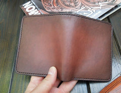 Handmade Leather billfold Wallet Mens Cool billfold Slim Wallet Wallet For Men