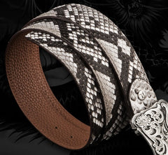 Handmade Genuine Leather Mens Belt Custom Cool Leather Men White Black Belt for Men