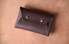 Handmade Leather Mens Cool Coin Change Leather Wallet Men Small Wallets Card for Men