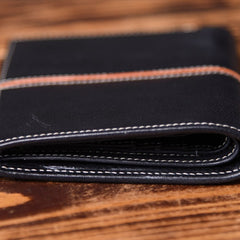 Handmade Leather Mens Cool Slim Leather Wallet Men Small Wallets Bifold for Men - iwalletsmen