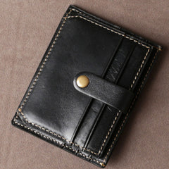 Genuine Leather Mens Cool Slim Front Pocket Wallet Leather Wallet Men Small Wallets  for Men