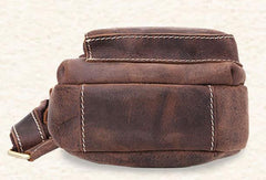 Cool Leather Sling Bags for Men Vintage Chest Bag SLing SHoulder Bags For Men - iwalletsmen