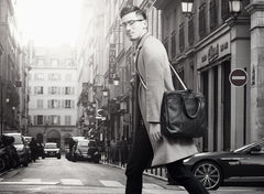 Handmade Leather Mens Cool Messenger Bag Work Bag Business Bag Briefcase Bag for men